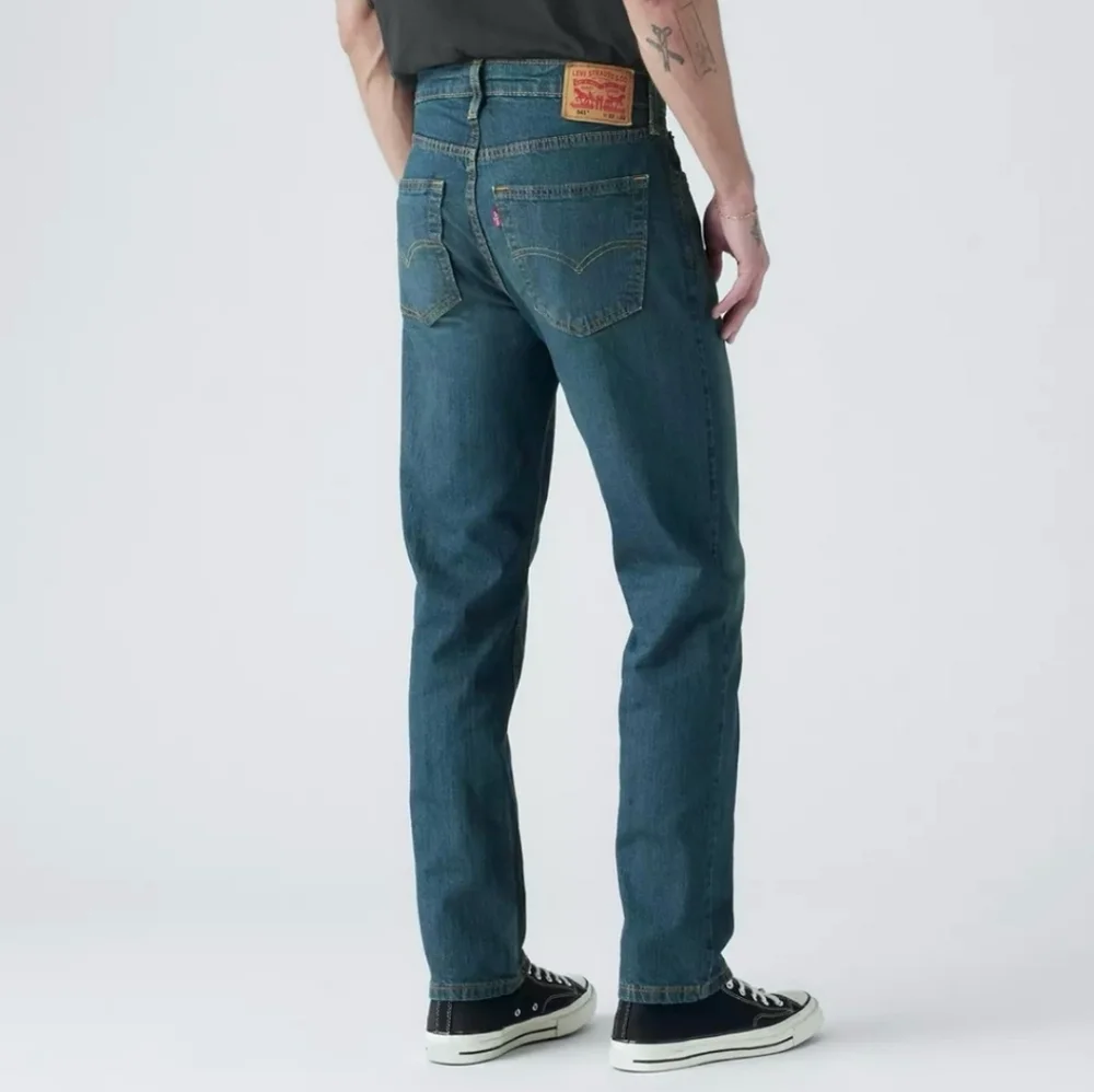 LEVI’S 541 Athletic Taper Jeans Midnight Medium Wash Stretch 40 x 32